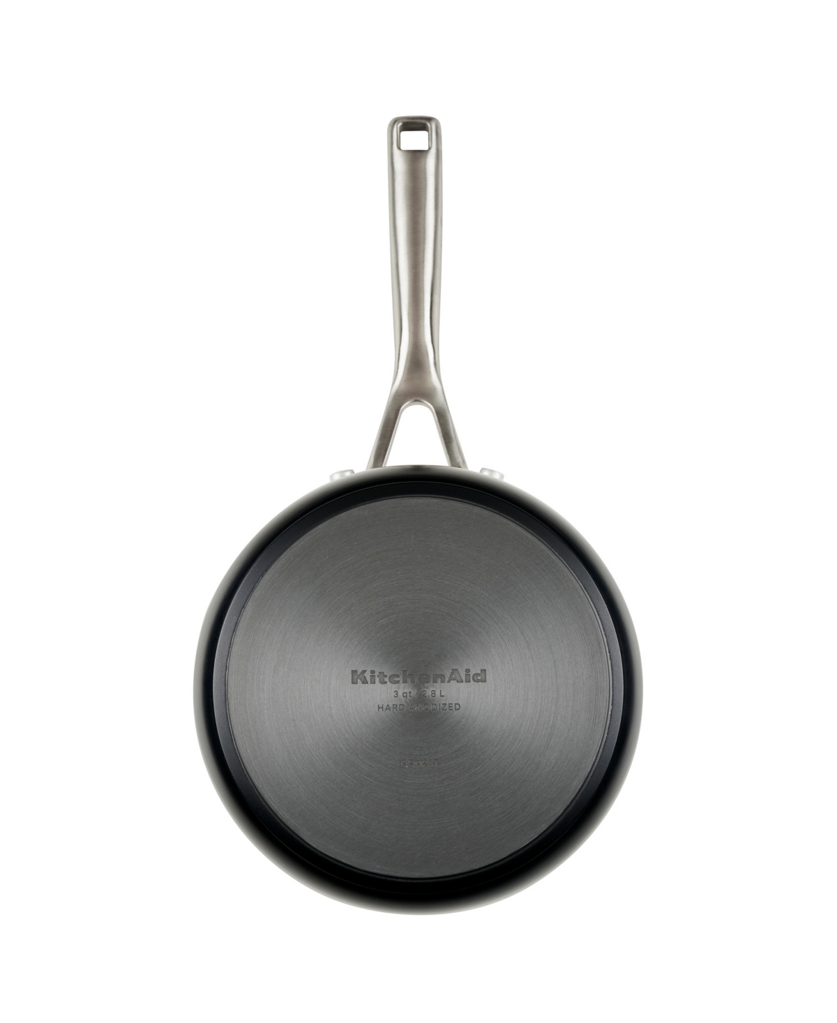 Kitchenaid Hard Anodized Ceramic Nonstick Cookware Sauce Pan With Lid In Black Matte