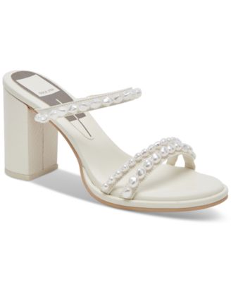 Dolce Vita Women's Barrit Embellished Strappy Block-Heel Dress Sandals ...