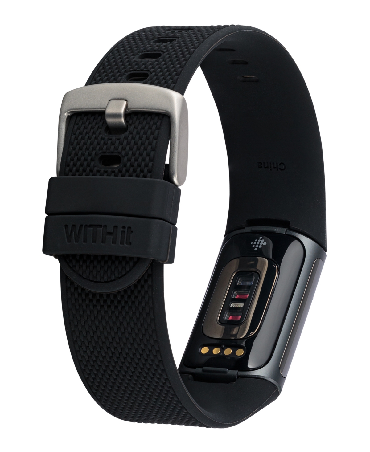 Shop Withit Unisex Black Woven Silicone Band Compatible With Fitbit Charge 5 And 6
