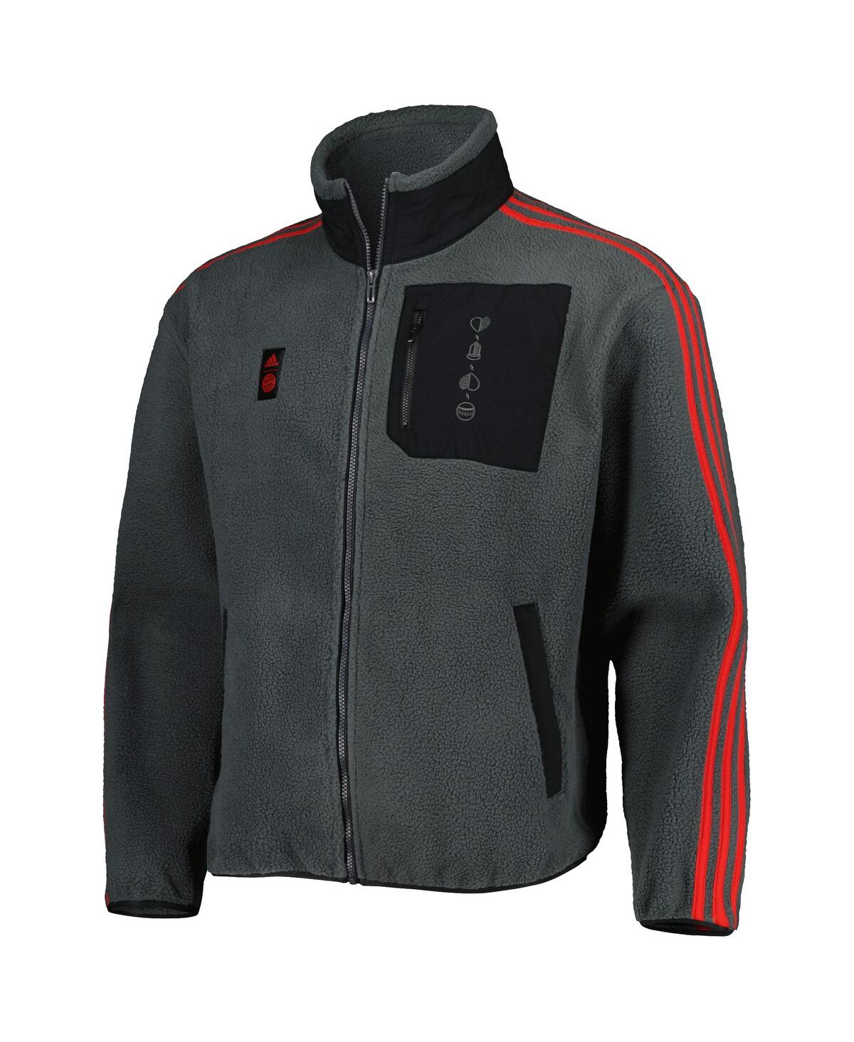 Men's adidasBayern Munich Lifestyler Fleece Full-Zip Jacket - Gray