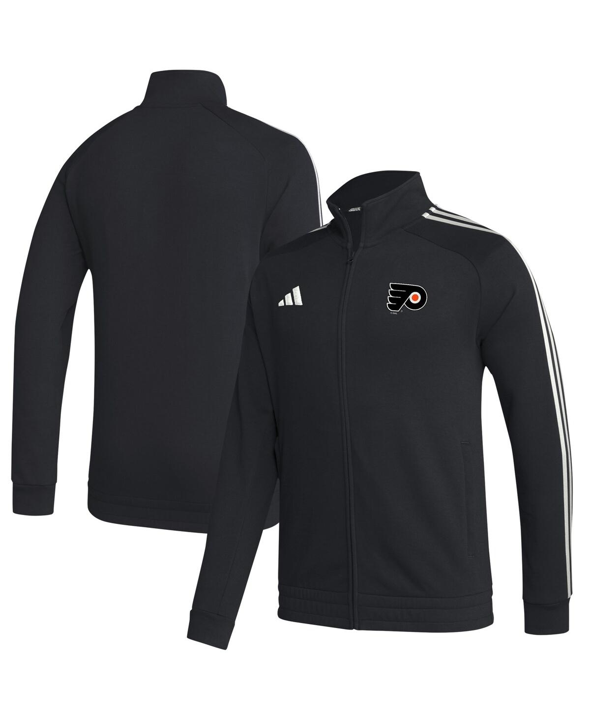 Shop Adidas Originals Men's Adidas Black Philadelphia Flyers Raglan Full-zip Track Jacket