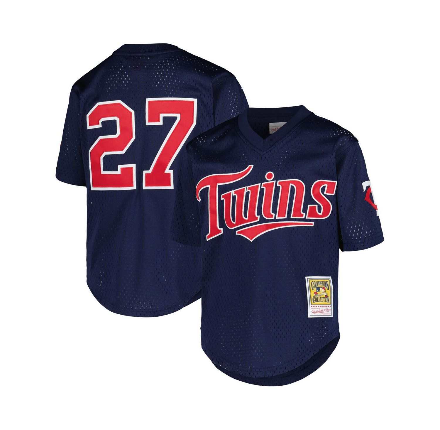 Big Boys David Ortiz Navy Minnesota Twins Cooperstown Collection Mesh Batting Practice Jersey
