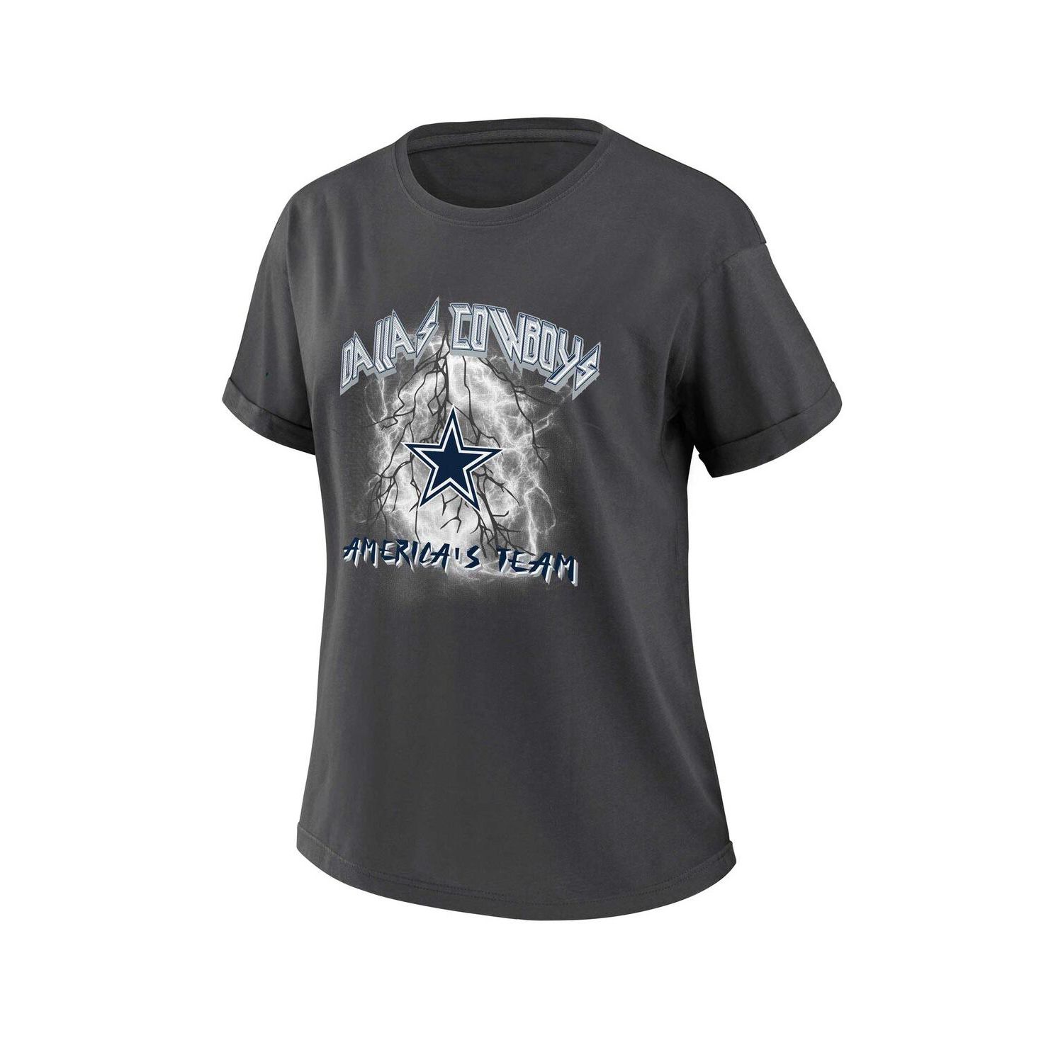 Women's Charcoal Dallas Cowboys Boyfriend T-shirt