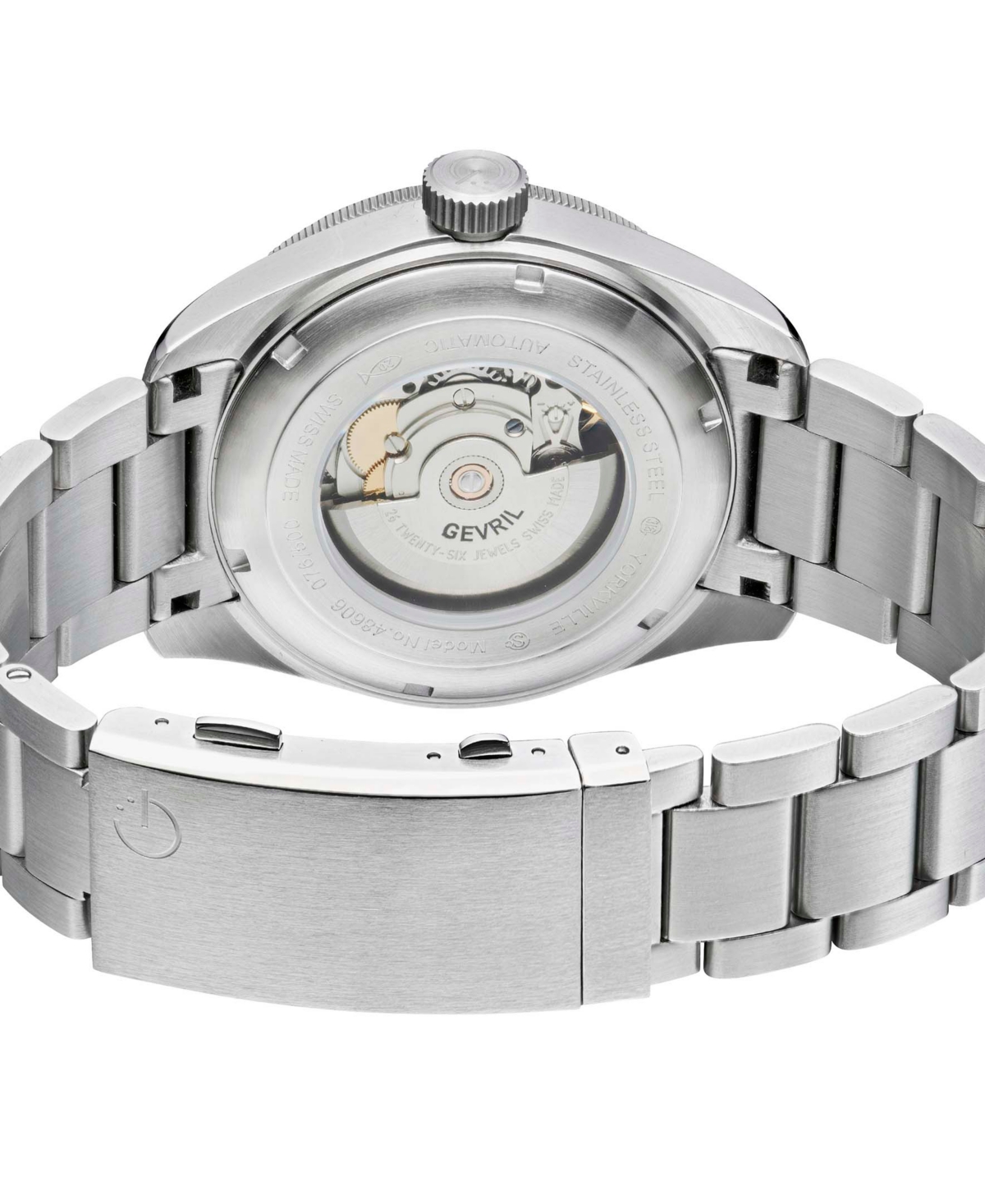 Shop Gevril Men's Yorkville Silver-tone Stainless Steel Watch 43mm
