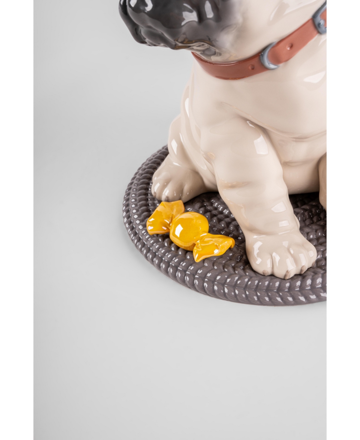 Lladrò Porcelain Puppy Pug Sculpture In Multi
