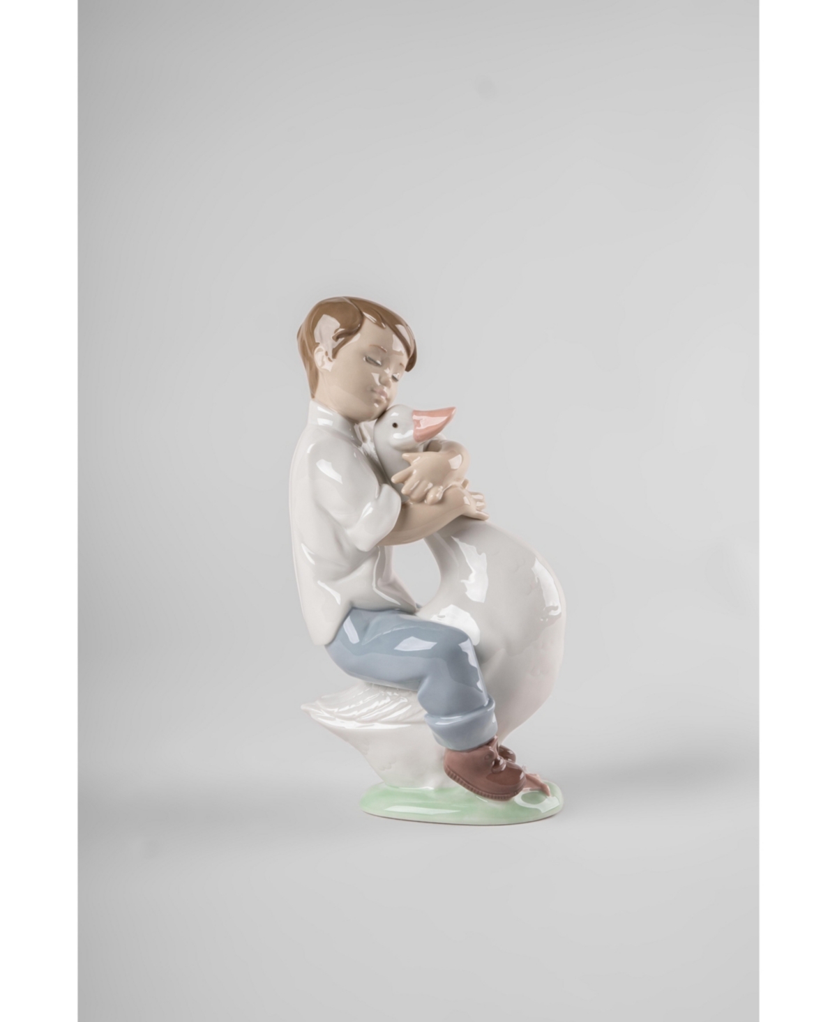 Nao By Lladro Boy With Goose Figurine In Multi