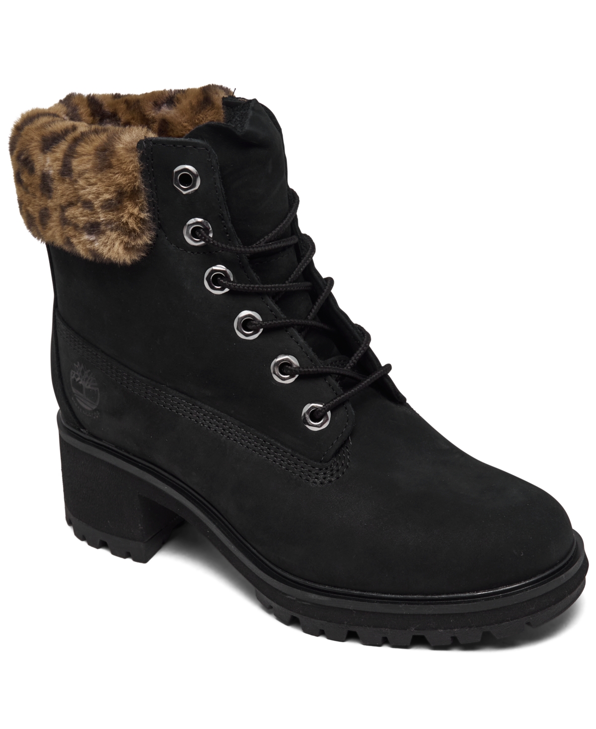 Women's Kinsley 6" Water-Resistance Boots from Finish Line - Black, Leopard
