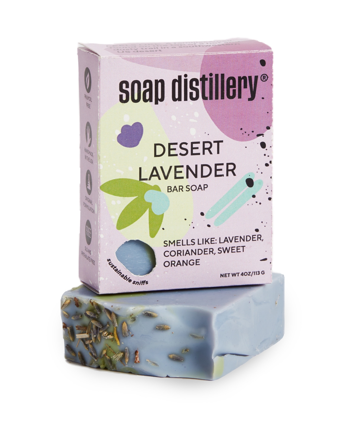 Soap Distillery Desert Lavender Bar Soap In Purple