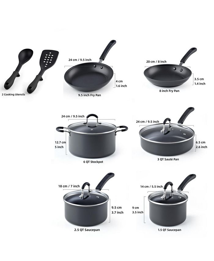 Cook N Home Pots and Pans Set Nonstick Professional Hard Anodized