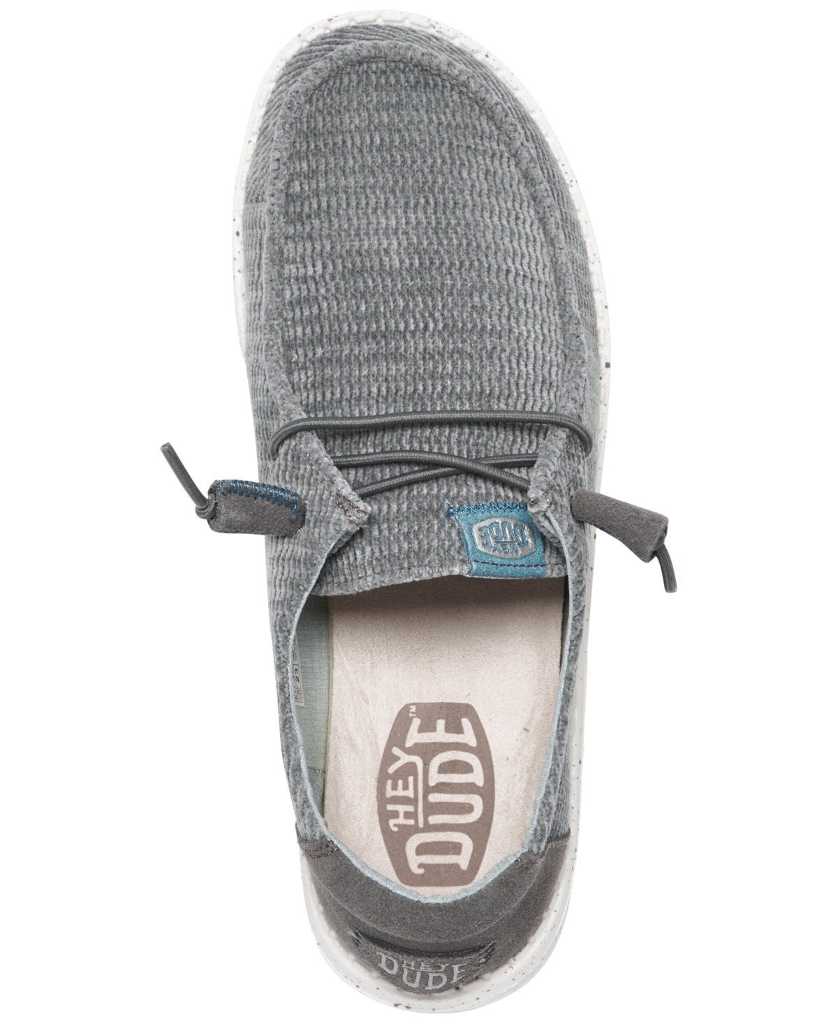 Shop Hey Dude Women's Wendy Corduroy Slip-on Casual Moccasin Sneakers From Finish Line In Charcoal
