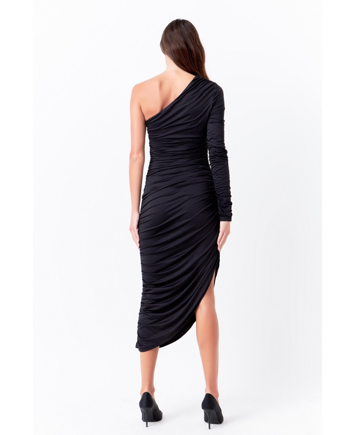 Women's Asymmetrical Knit Midi Dress