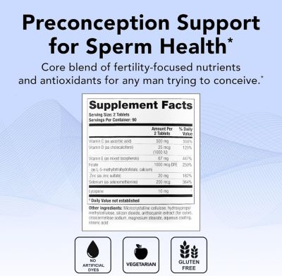 ConceptionXR Reproductive Health Male Fertility Supplement (90 Day Supply)