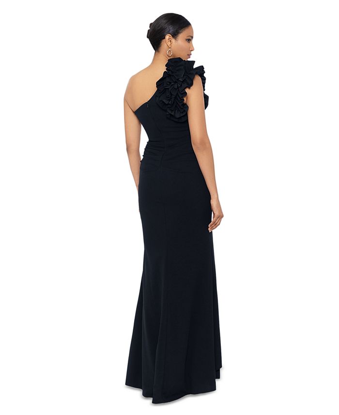 XSCAPE Women's Ruffled One-Shoulder Gown - Macy's