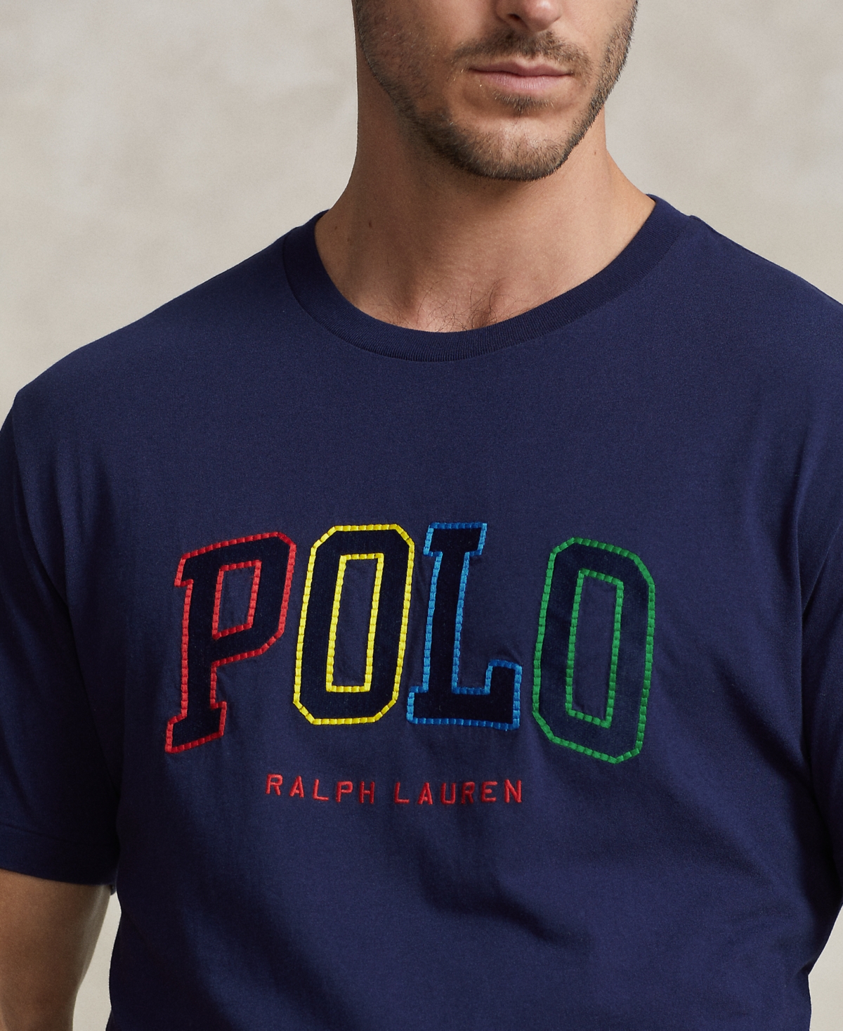 Shop Polo Ralph Lauren Men's Big & Tall Logo T-shirt In Cruise Navy
