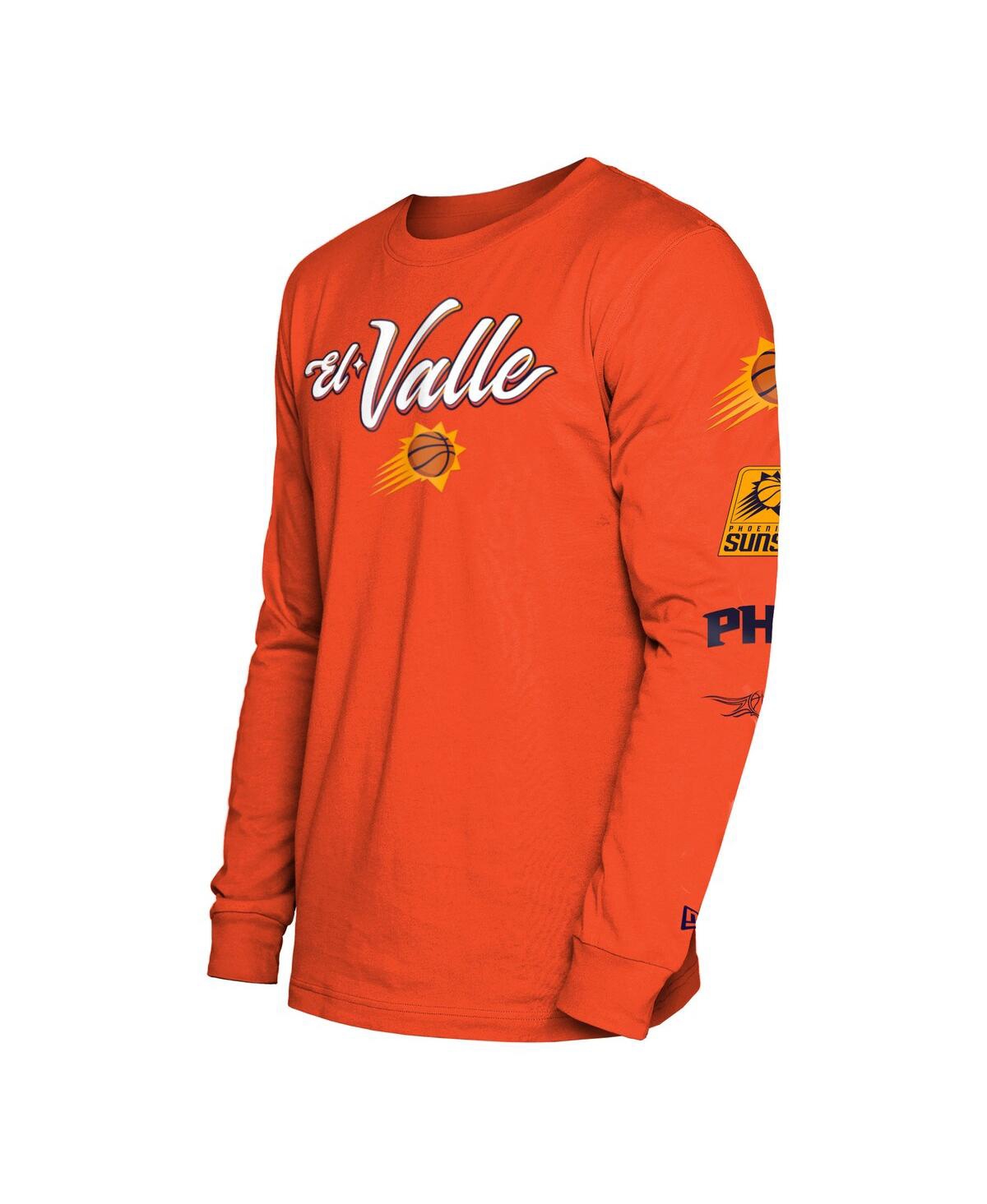 Men's New EraPhoenix Suns 2023/24 City Edition Long Sleeve T-shirt - Orange