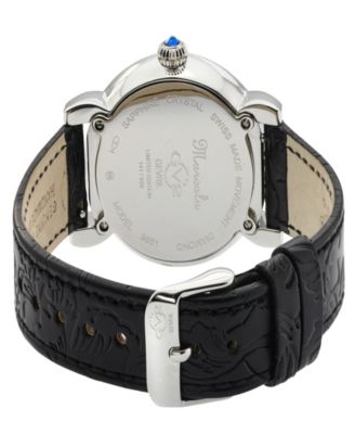 Women's Marsala Black Leather Watch 37mm