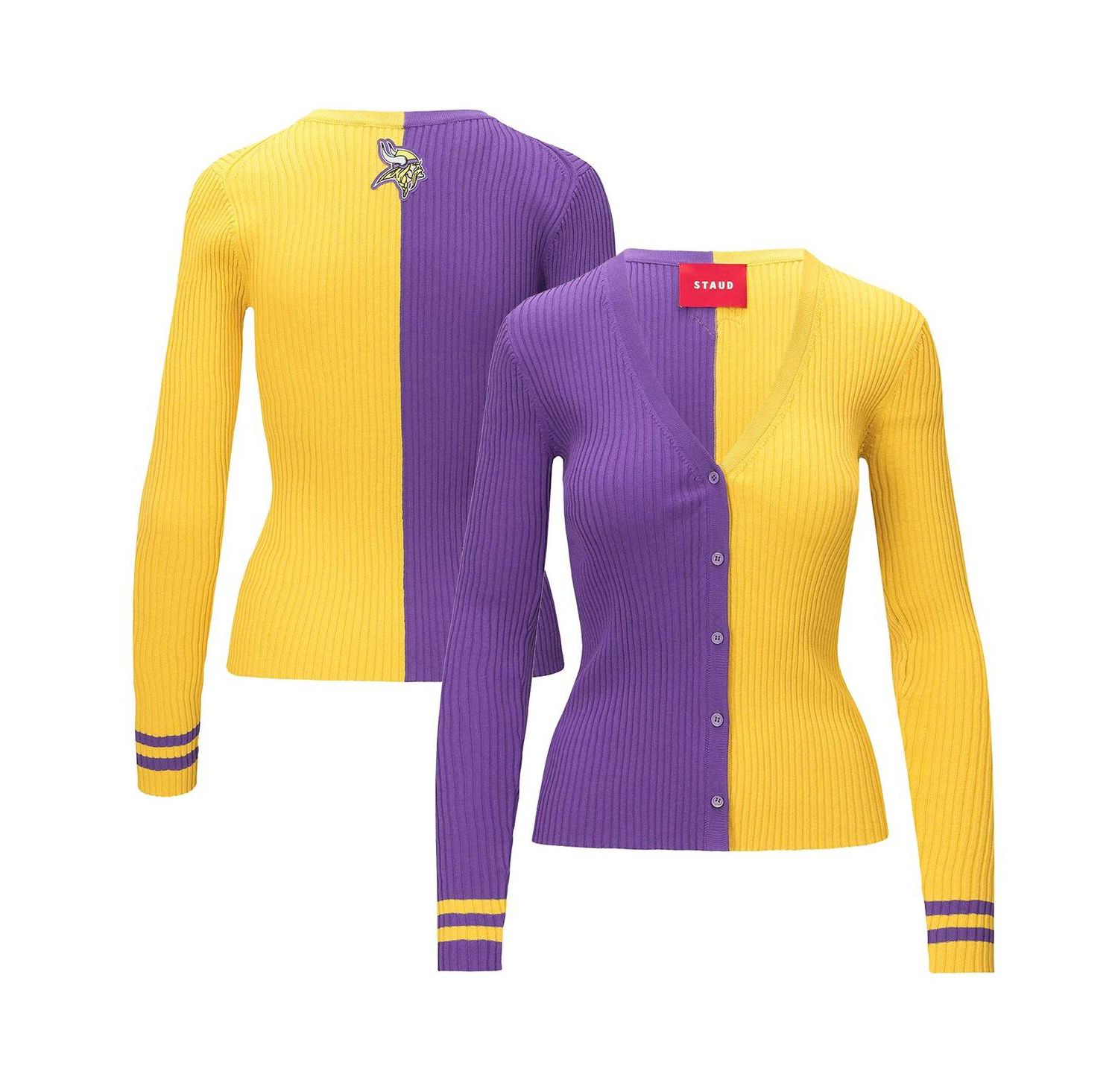 Women's Purple, Gold Minnesota Vikings Cargo Sweater