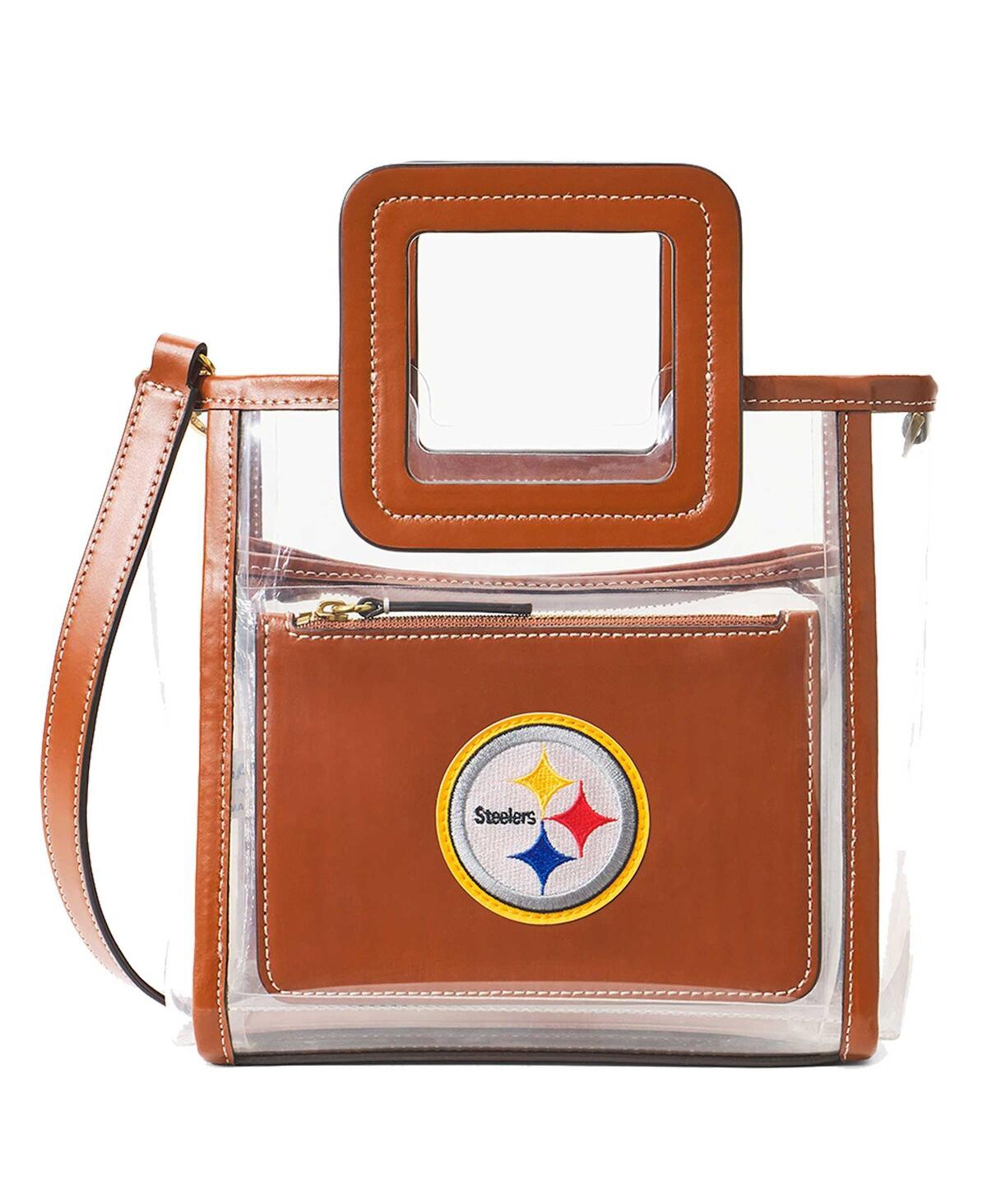 Staud Women's  Pittsburgh Steelers Clear Mini Shirley Bag In Brown