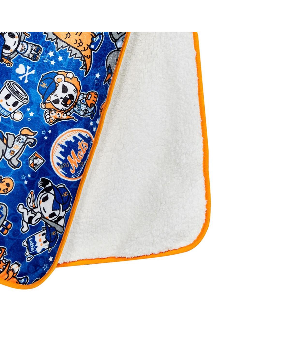 Shop Tokidoki New York Mets 60" X 50" Plush Blanket In Blue