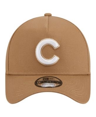 Men's Khaki Chicago Cubs A-Frame 9FORTY Adjustable Hat