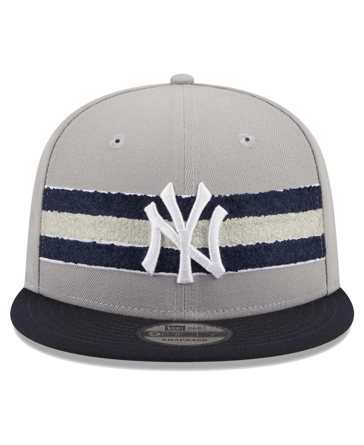 NEW ERA MEN'S NEW ERA GRAY, NAVY NEW YORK YANKEES BAND 9FIFTY SNAPBACK HAT