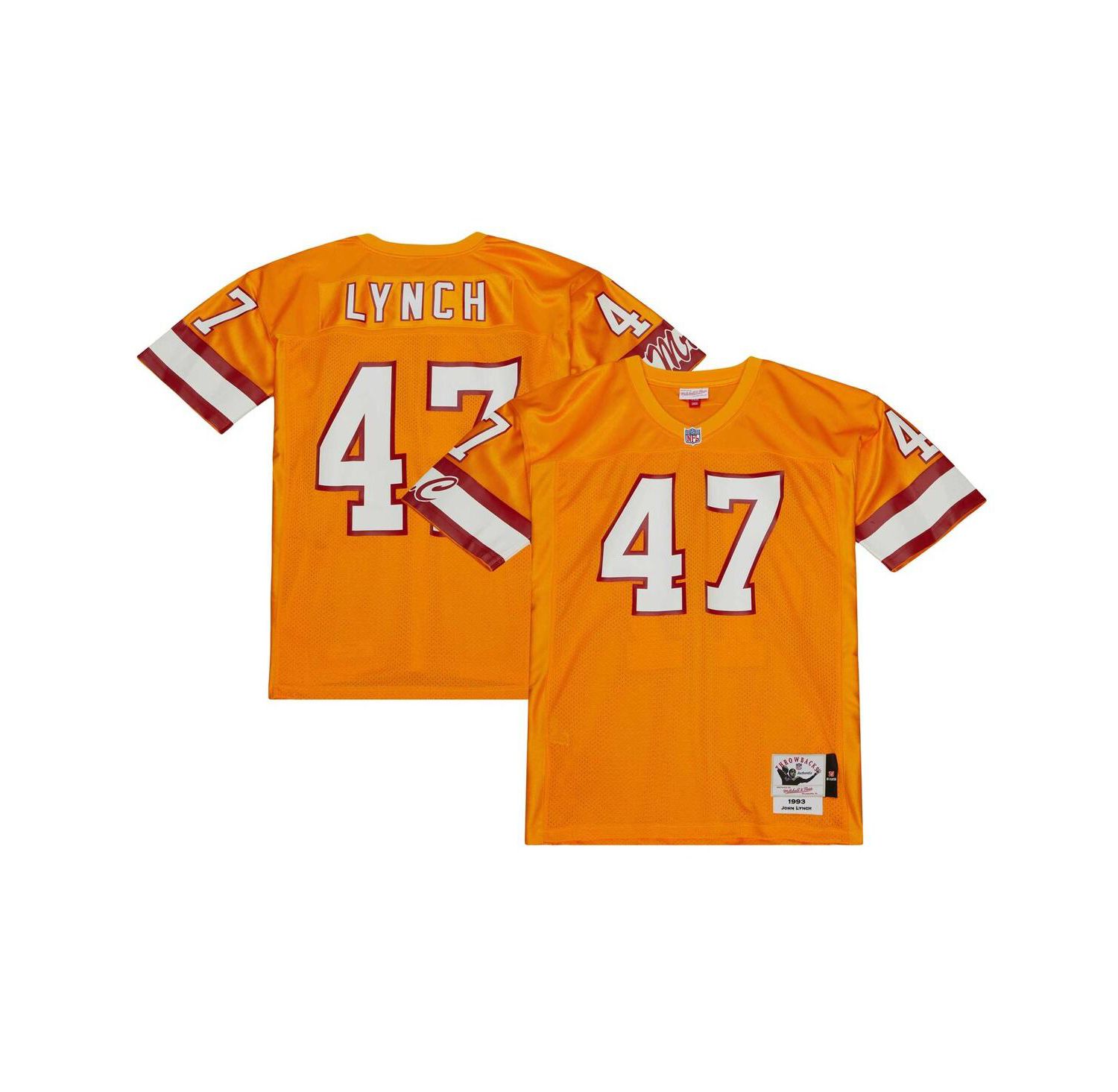 Men's John Lynch Orange Tampa Bay Buccaneers 1993 Authentic Jersey