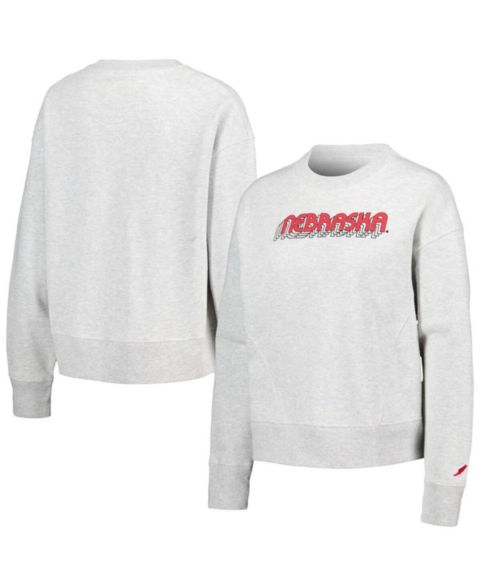 Женская толстовка League Collegiate Wear Ash Nebraska Huskers Boxy Pullover