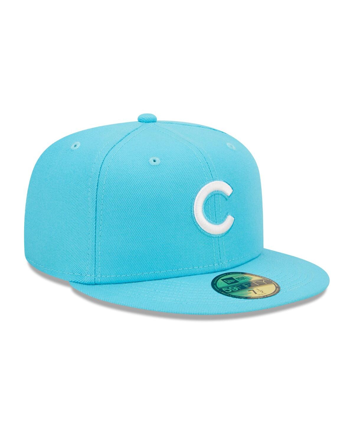 Men's New EraChicago Cubs Vice Highlighter Logo 59FIFTY Fitted Hat - Blue