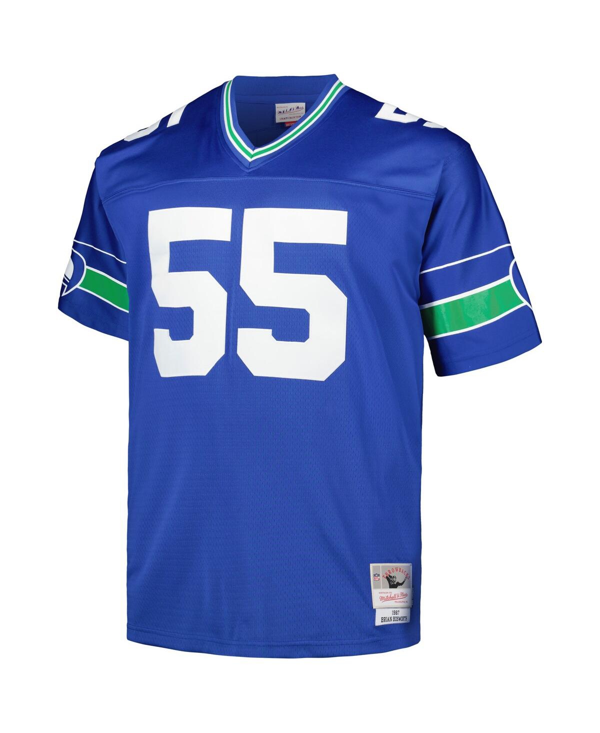 Men's Mitchell & Ness Brian BosworthSeattle Seahawks Big & Tall 1987 Legacy Retired Player Jersey - Royal