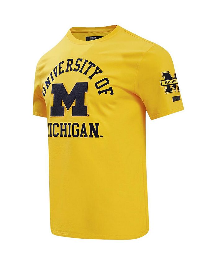 Pro Standard Men's Maize Michigan Wolverines Classic Stacked Logo T ...