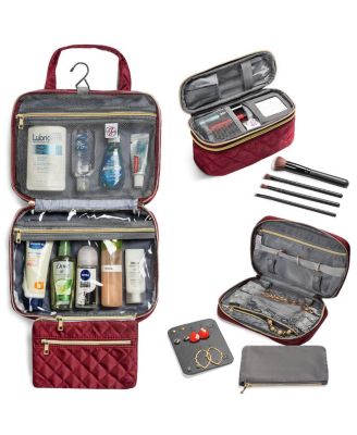 Travel Trio (3 Pieces) with Jewelry Case, Makeup Case, and Toiletry Bag | Travel Accessories