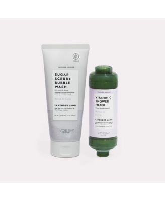 VOESH Sugar Scrub + Bubble Wash – Körperpeeling & Duschgel, Vegan, Rainforest Mist