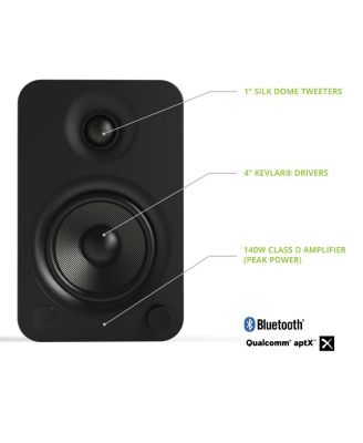 YU4 Powered Bookshelf Speakers with Built-In Bluetooth - Pair