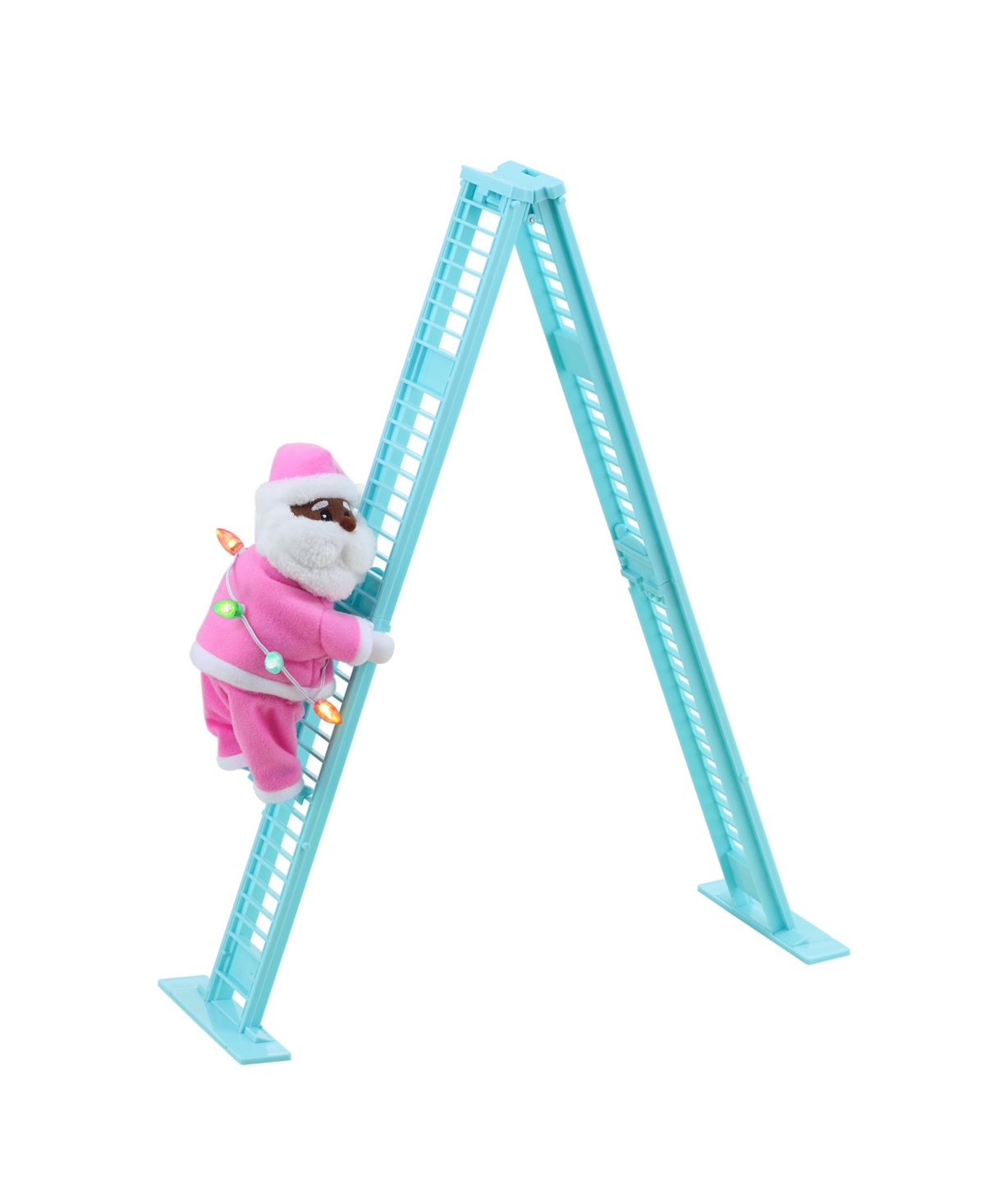 Mr. Christmas 17" Animated Tabletop Pastel Climbing Black Santa