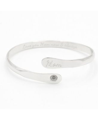 Mom Bracelets Engraved Bracelets Love you Mom now always - Silver 45$