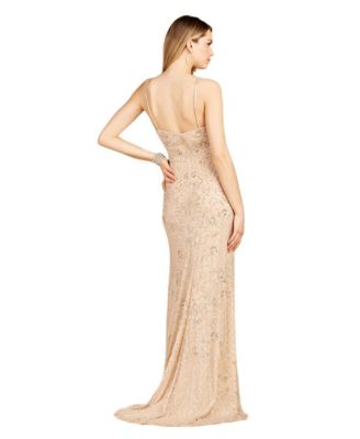 Women's Beaded Tank Dress with Slit