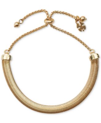 Lucky Brand - Gold-Tone Herringbone Bracelet