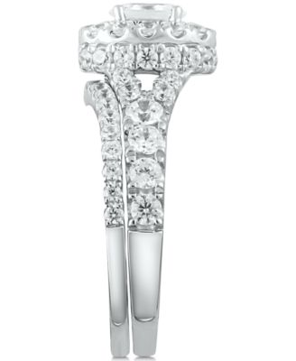 Diamond Oval Halo Bridal Set (2 ct. t.w.) in 14k White Gold