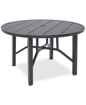 Astaire 48" Round Outdoor Slat Top Dining Table, Created for Macy's