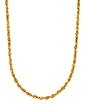 Macy's - Sparkle Rope Link 20" Chain Necklace in 14k Gold