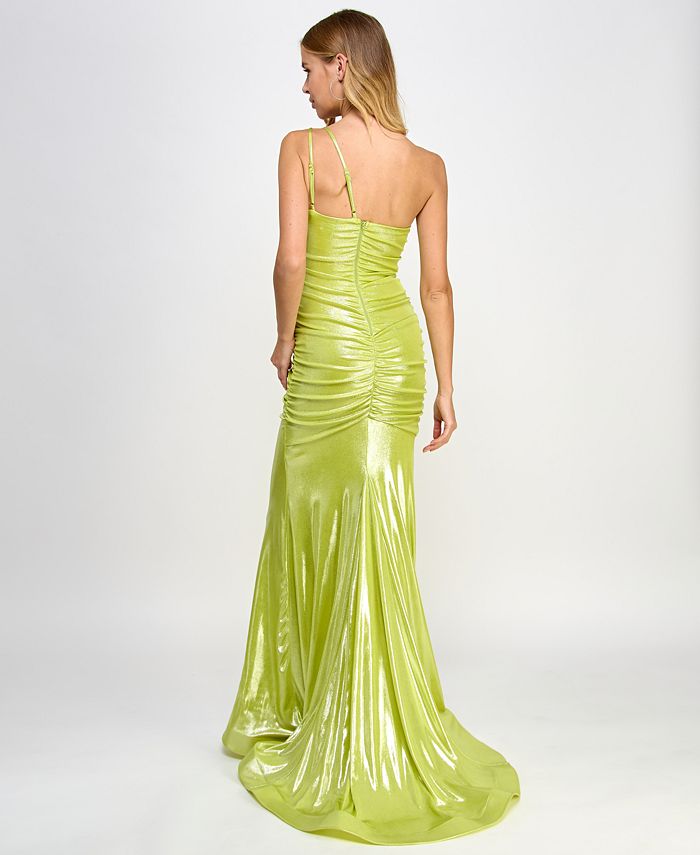 B Darlin Juniors' Metallic OneShoulder Gown Macy's