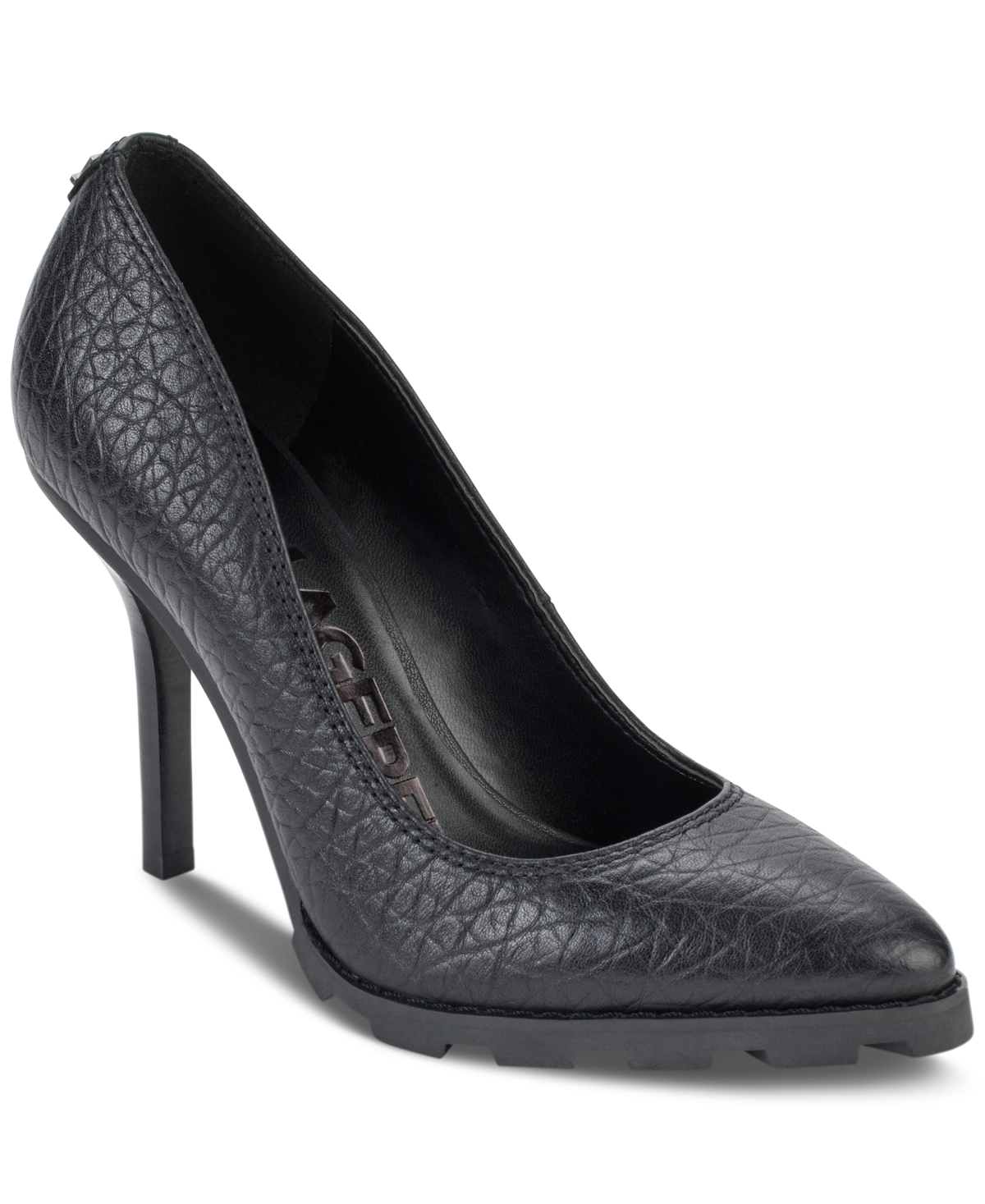 Karl Lagerfeld Madelyn Slip On Pointed Toe Pumps In Ane:anthracite