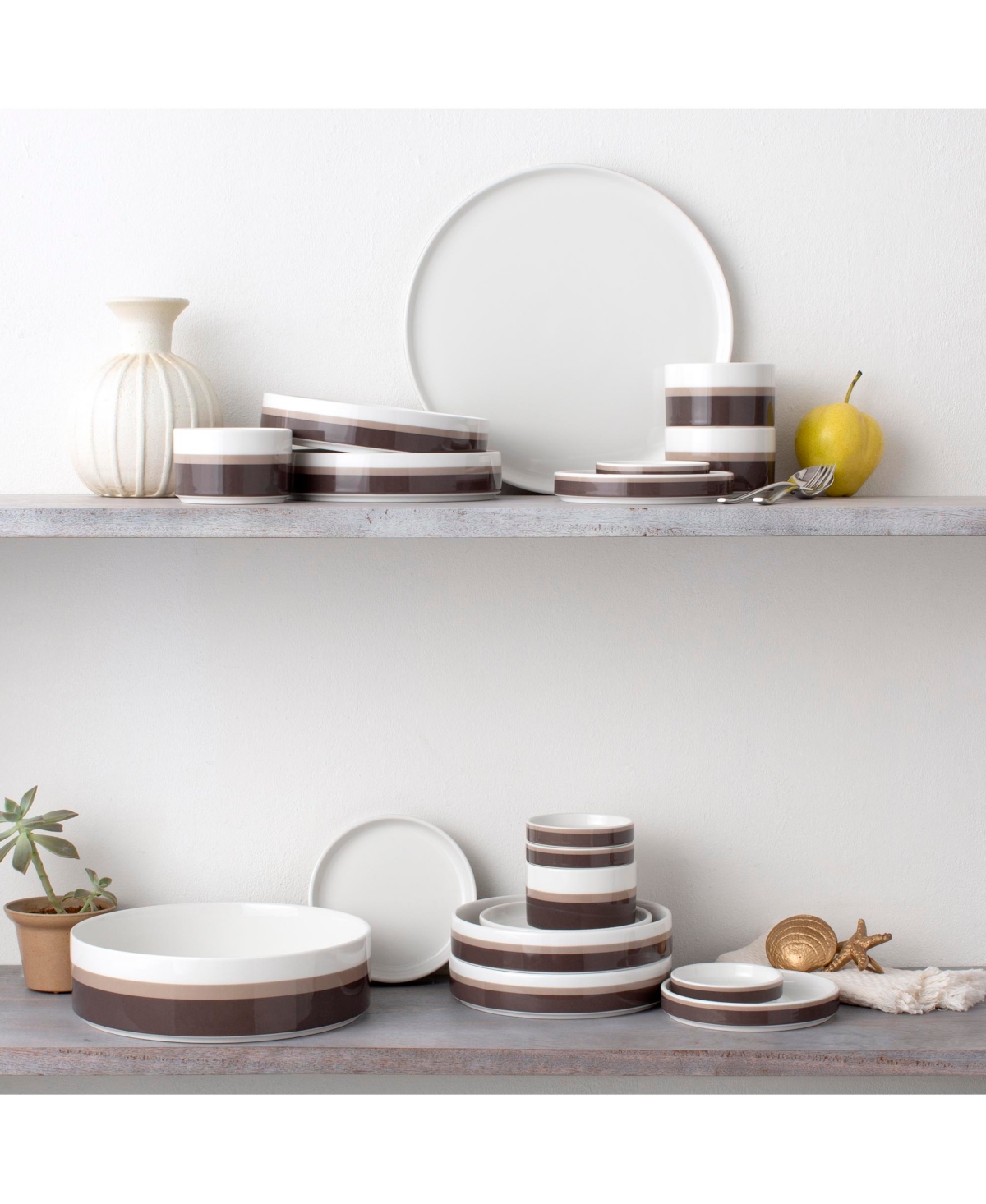 Noritake Colorstax Stripe 16-Piece Dinnerware Set, Service for 4