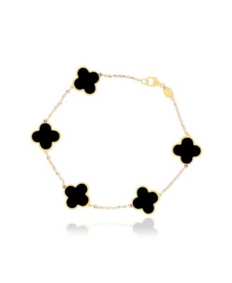 Large Onyx Clover Bracelet