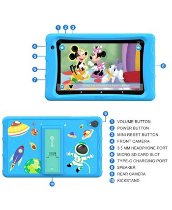 Contixo 8 Android Kids Tablet 64GB, Includes 80+ Disney Storybooks &  Stickers, Kid-Proof Case with Kickstand, (2023 Model) - Macy's