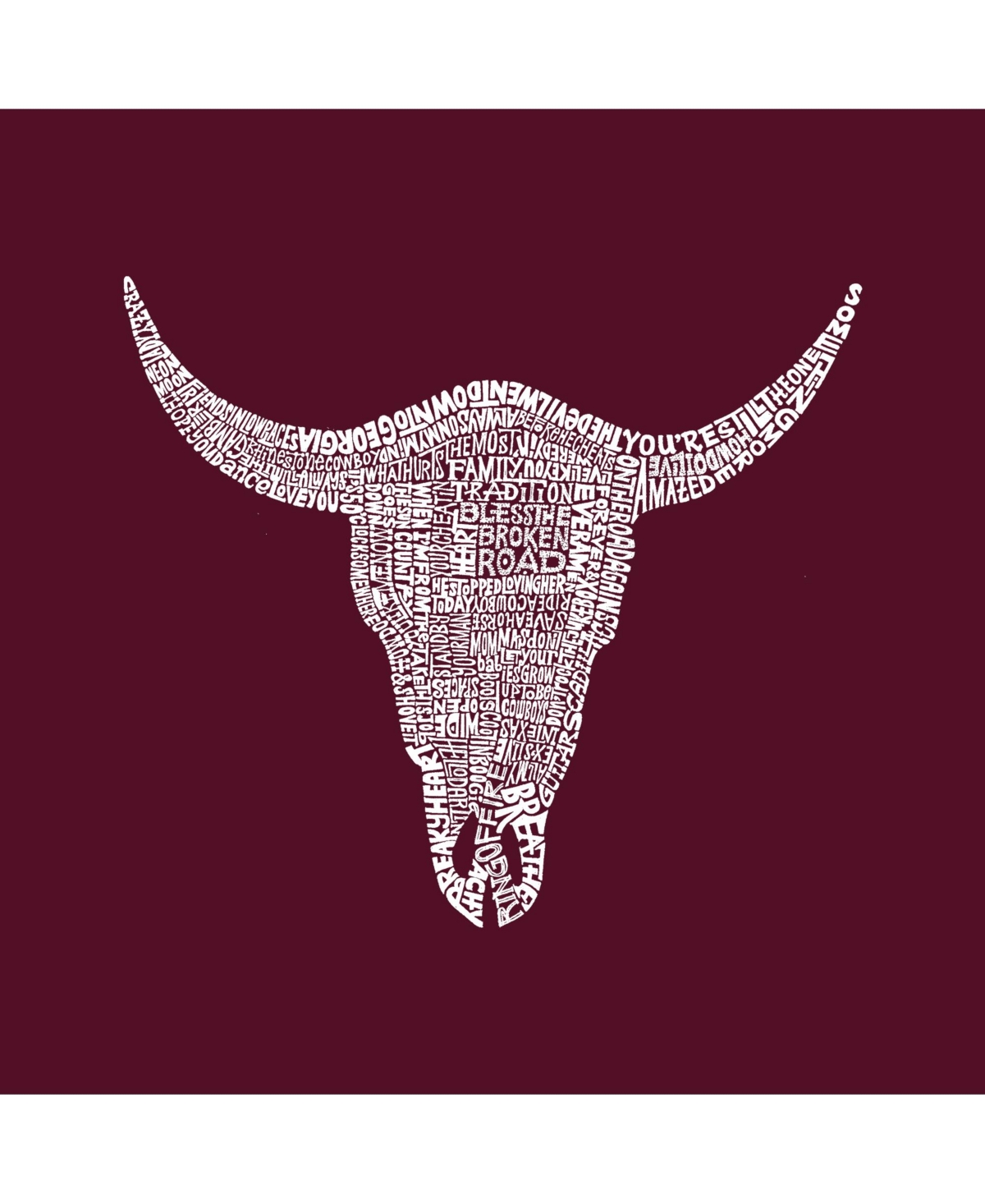 Country Music'S All Time Hits - Big Girl's Word Art Crewneck Sweatshirt