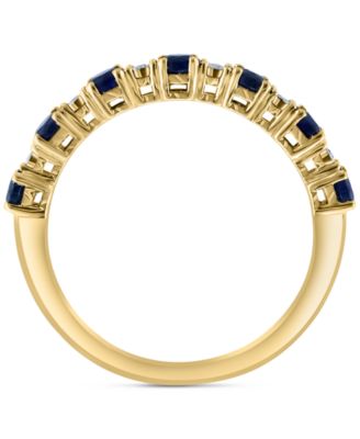 EFFY&reg; Sapphire (1/2 ct. t.w.) & Diamond Accent Stack Ring in Gold-Plated Sterling Silver (Also available in Ruby and Emerald) 