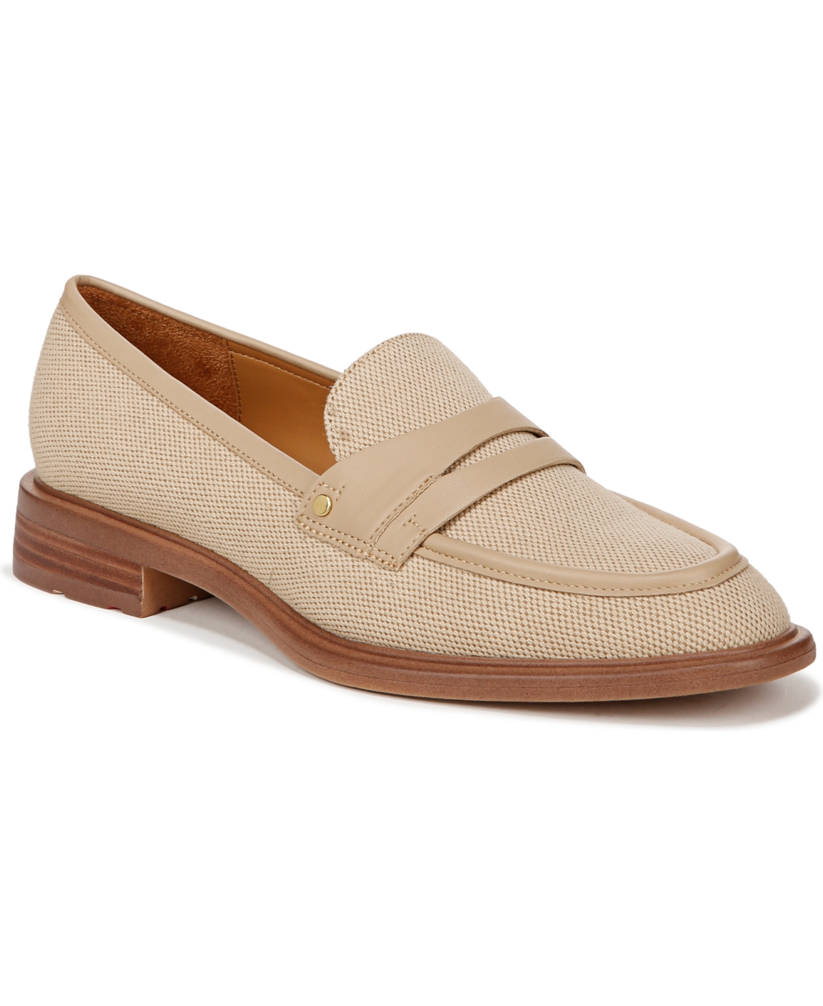Franco Sarto Edith 2 Loafers In Natural Beige Fabric