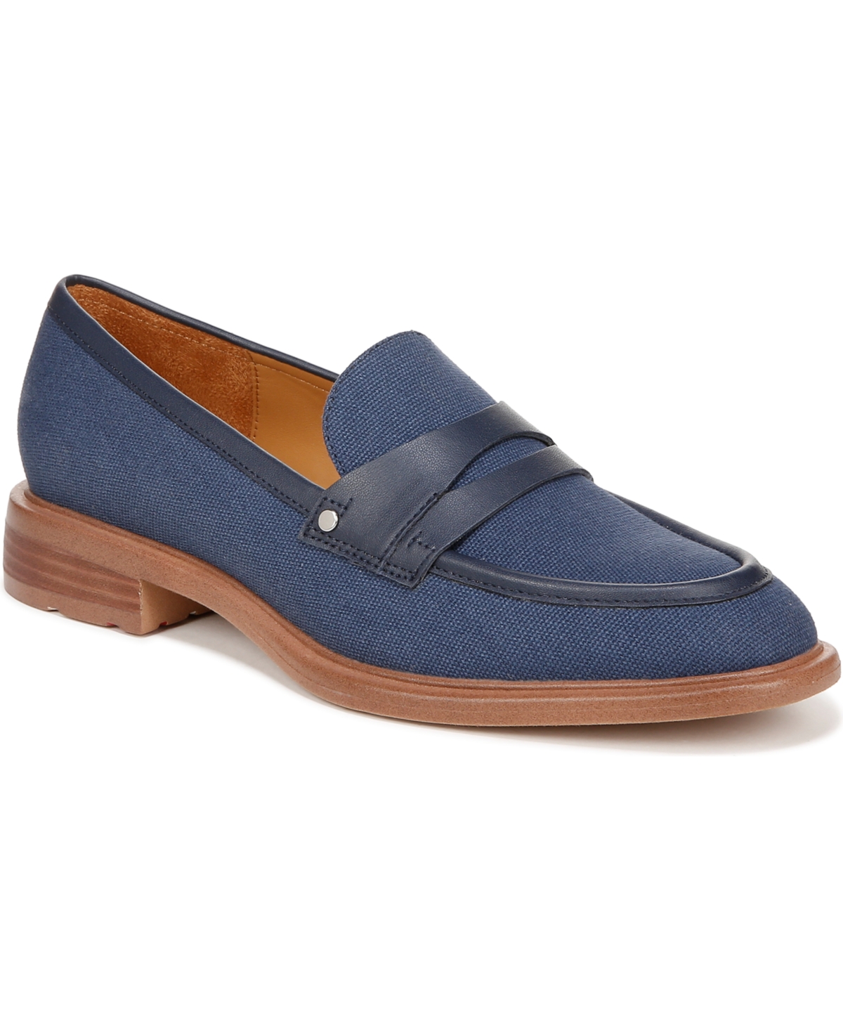 Franco Sarto Edith 2 Loafers In Navy Blue Fabric