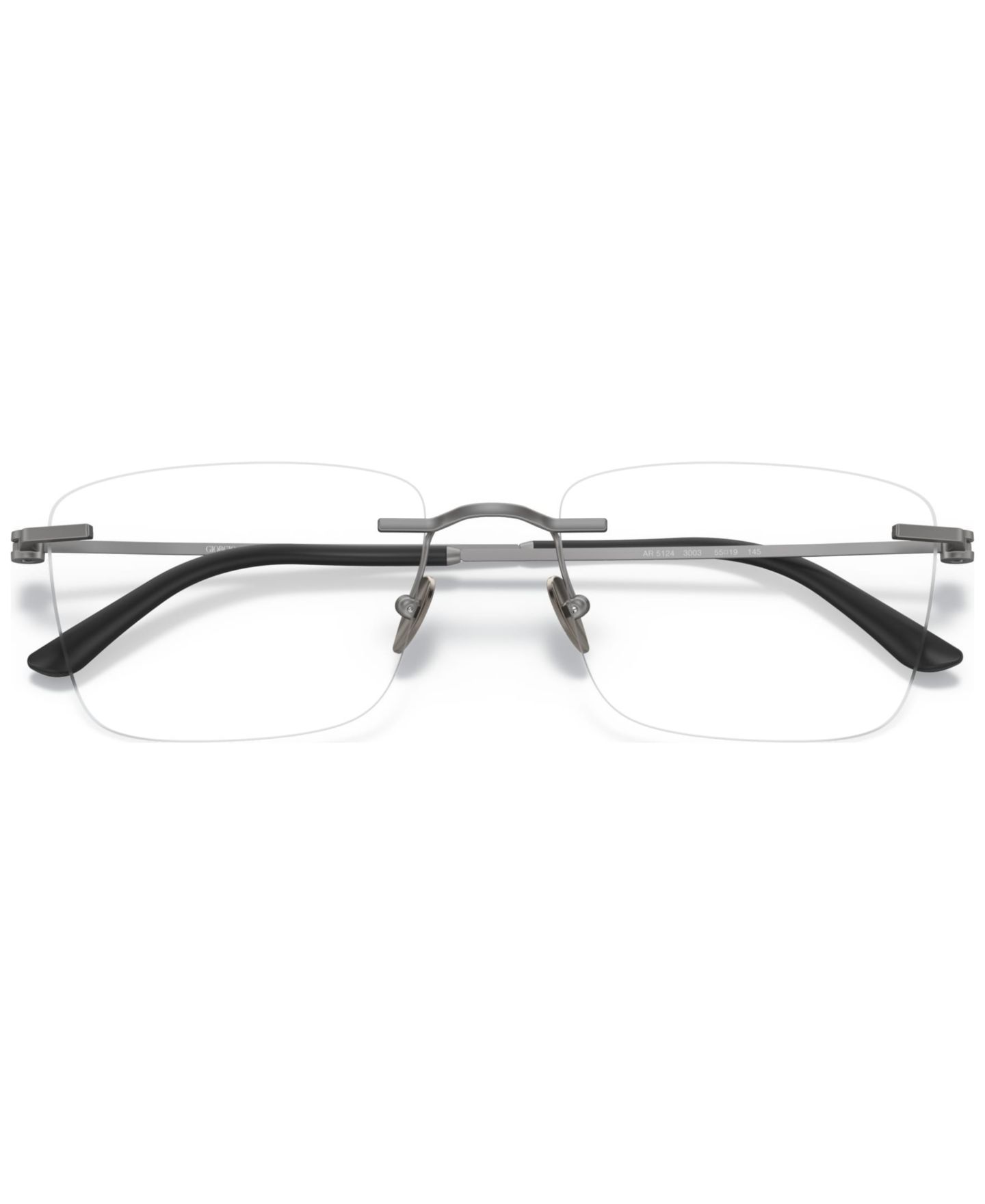 Мужские очки Giorgio Armani Man Rectangle Metal AR5124 Eyeglasses, цвет: Графитовый — фото 3